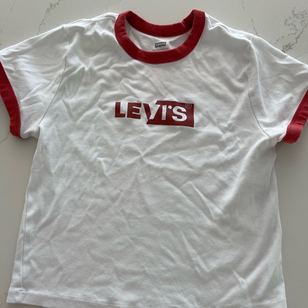 Levi's Kids White and Red T-Shirt